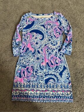 Lilly Pulitzer Octopus Blue Grotto Legga Sea Sophie Dress